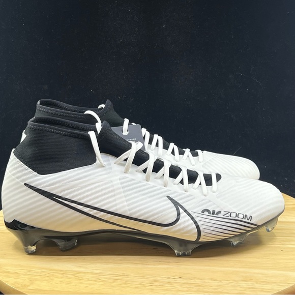 NIKE ZOOM MERCURIAL SUPERFLY 9 ACADEMY FG "NBY" WHITE-BLACK SZ 12 [DX3346-900] - Picture 5 of 10